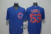 Chicago Cubs #53 Cahill Blue New Cool Base Stitched Baseball Jersey,baseball caps,new era cap wholesale,wholesale hats